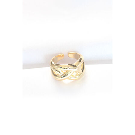 Düğüm Model Gold Renk Ayarlanabilir Yüzük