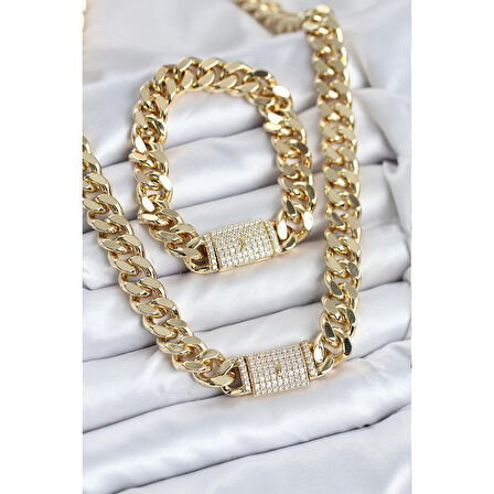 Xuping Gurmet Gold Renk Kolye ve Bileklik Seti