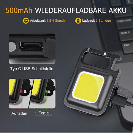 Anahtarlıklı Fener Fener Cob Led