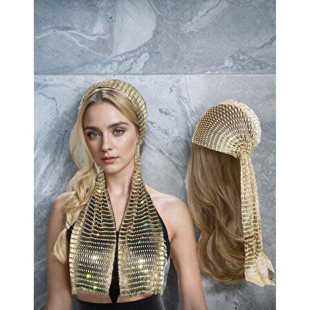 Taşlı Kafa Aksesuarı Kristal Bandana