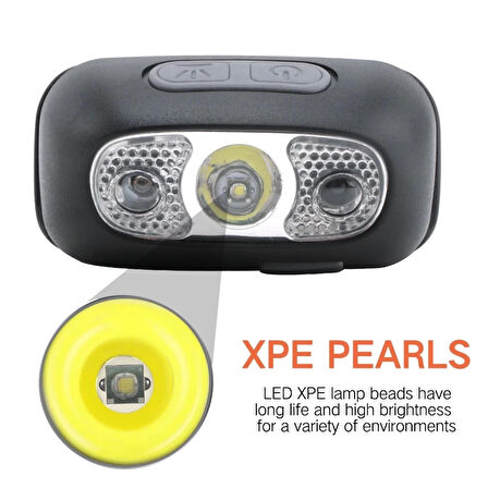 Baretta Brt61 Xpe Pearls Led Hareket Sensörlü Mini Usb Şarjlı Kafa Feneri