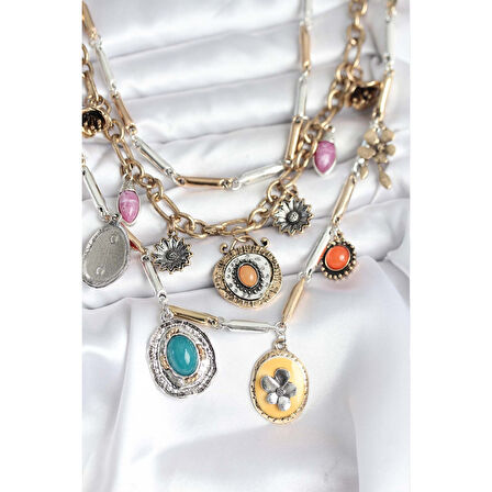 Pirinç Otantik Kolye Seti