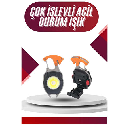 7 Modlu Mini Led Lamba Anahtarlık USB Şarjlı Kamp İçin Taşınabilir