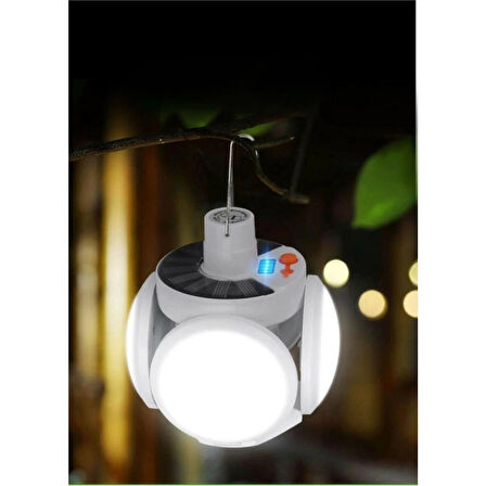 Solar Güneş Enerji Ve Usb Sarjli 5 Kanatlı