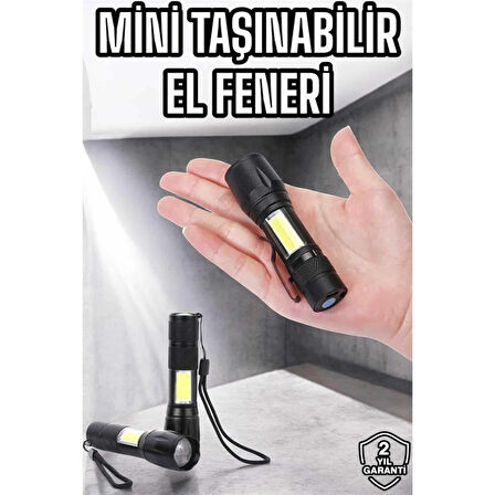 Işıldak El Feneri Kamp Lambası Mini Taşınabilir Acil Durum Lambası Fener Led Işık