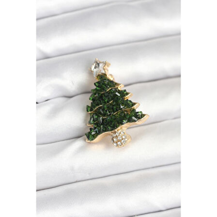 Çam Ağacı Model Yılbaşı Temalı Broş
