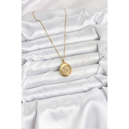 316L Çelik Zincir Gold Renk Kapaklı Açılabilir Model Kadın Kolye