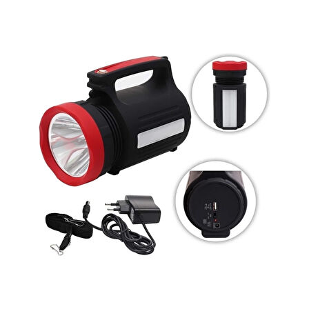 Uzun Menzilli Led El Feneri 28saat Çalışma Süresi 10watt