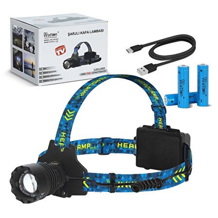 12,000 Lümen Şarjlı Kafa Lambası