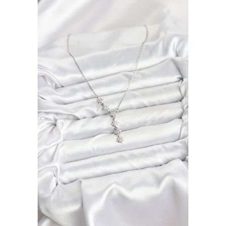 316L Çelik Zincir Gümüş Renk Kutup Yıldızı Model Kadın Kolye