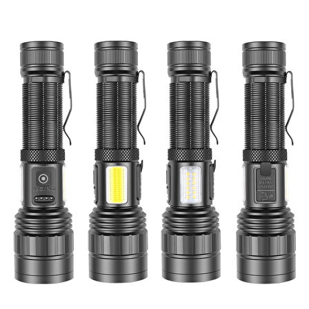 10000 Lümen Zoomlu Mıknatıslı Tg Cob Led Powerbank Özellikli Profesyonel El Feneri