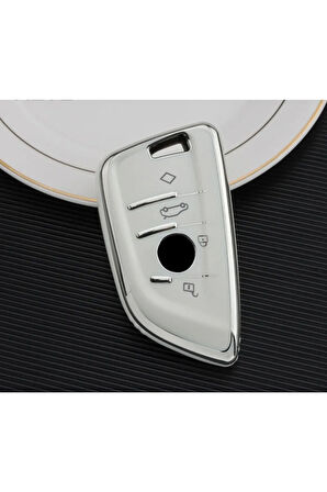 Bmw F48 Parlak Beyaz Silver Anahtar Kılıfı