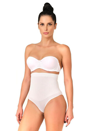 Seamless Yüksek Bel Karın Destekli String Külot Korse 2054 Siyah