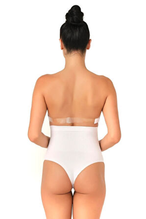 Seamless Yüksek Bel Karın Destekli String Külot Korse 2054 Siyah