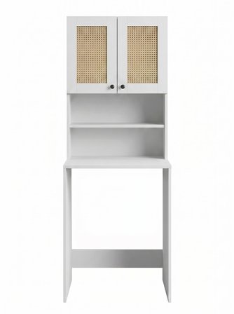 Kenzlife çamaşır makinesi dolabı hayzum mat beyaz 180*066*55 hazeran kare kapak MDF gövde