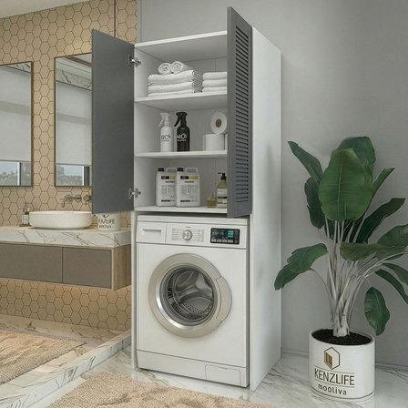 Kenzlife membran çamaşır-kurutma-bulaşık makinesi dolabı mahidevran gribyz panjur 180*70*60 mebran kapak suntalam gövde