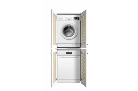 Kenzlife çamaşır-kurutma-bulaşık makinesi dolabı roksana mat beyaz 180*70*60 hazeran kare MDF gövde
