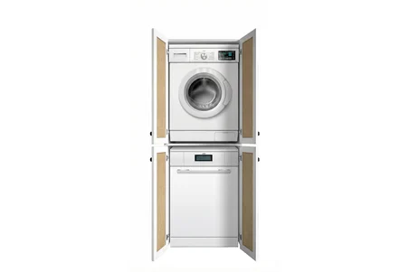 Kenzlife çamaşır-kurutma-bulaşık makinesi dolabı roksana mat beyaz 180*70*60 jut kare suntalam gövde