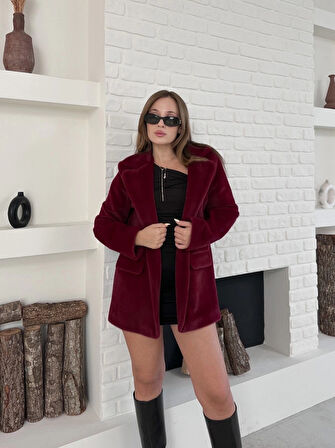 Fok ceket premıum kalite bordo st255860