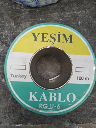 Yeşim Rg6 U6 Beyaz Tv Kablosu 100 Metre