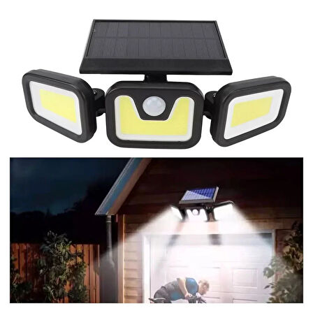 85W Güneş Enerjili Hareket Sensörlü Duvar Lambası Kutusu 2 Ünite (5365)