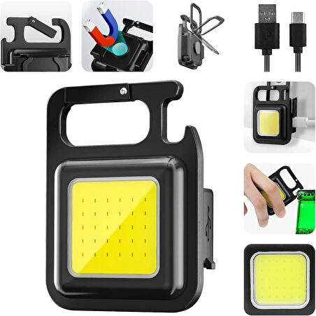 Anahtarlıklı Fener Fener Cob Led (5365)