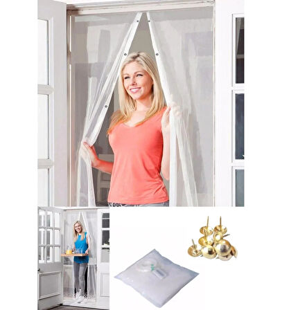 Mıknatıslı Kapı Sinekliği Tül Perde 105 x 210 cm (5365)