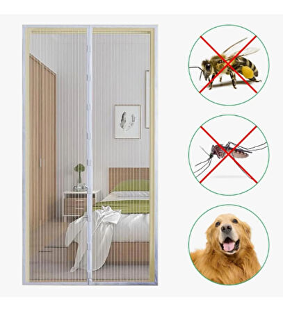 Mıknatıslı Kapı Sinekliği Tül Perde 105 x 210 cm (5365)