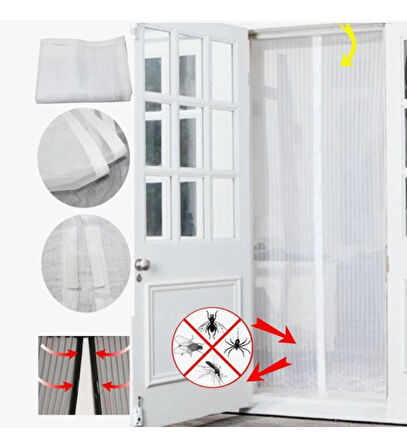 Mıknatıslı Kapı Sinekliği Tül Perde 105 x 210 cm (5365)