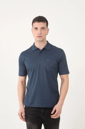 SİMENTİ BASİC CEPLİ POLO YAKA DÜZ KUMAŞ PREMIUM T-SHIRT
