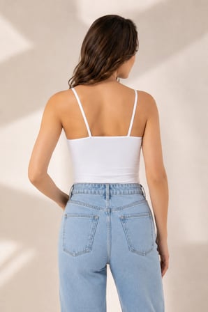 Loule Kadın %95 Pamuk İp Askılı ve Esnek 4 Adet Basic Atlet