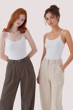 Loule Kadın 2 Adet Modal ve Pamuklu İnce Askılı Esnek Basic Body Atlet - 2'li Avantaj Paketi