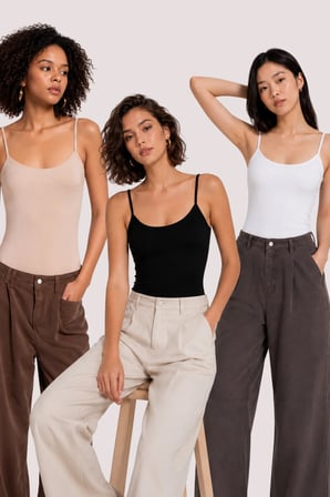 Loule Kadın 3 Adet Modal ve Pamuklu İnce Askılı Esnek Basic Body Atlet - 3'lü Avantaj Paketi