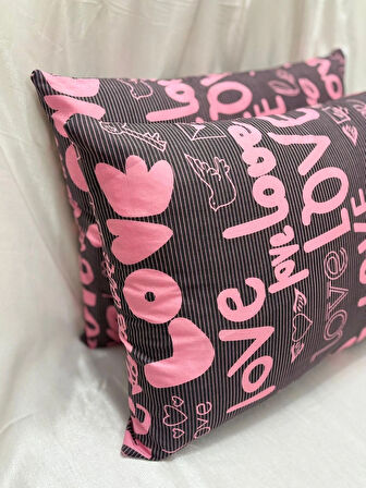 Desenli Fermuarlı | 2 Adet Yastık Kılıfı Pamuklu