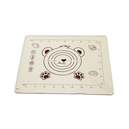 DİKDÖRTGEN  40X50CM  RENKLİ SİLİKON  HAMUR MATI  ÖLÇEK ÇİZİMLİ   240GR (5365)