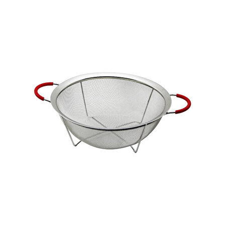 22CM TEL SEPET METAL SÜZGEÇ SİLİKON KILIFLI KULP METAL ÇERÇEVE - AYAK (5365)