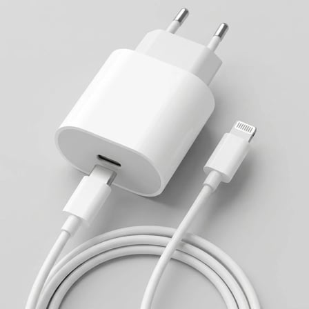 20W Hızlı Şarj Adaptörü USB-C to Lightning Kablolu – PD Destekli Süper Hızlı Şarj Cihazı (5365)