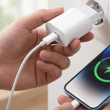 20W Hızlı Şarj Adaptörü USB-C to Lightning Kablolu – PD Destekli Süper Hızlı Şarj Cihazı (5365)