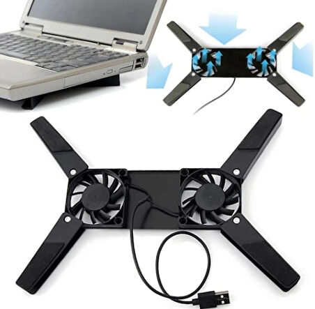 Katlanabilir Laptop Soğutucu 2 fanlı (5365)