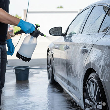 2 Başlıklı Oto Köpük, Su Püskürtme ve Bitki Bakım Sulama Aleti Oto Yıkama Spreyi 2 Litre (5365)