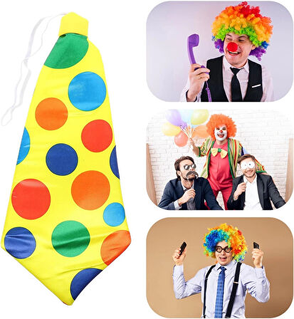 Palyaço Kravatı Lastikli Geniş Kesim 17x37 cm (5365)