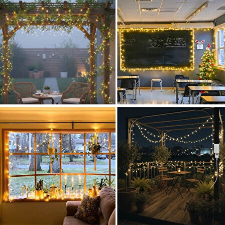 Günışığı Renk 5 Farklı Işık Modlu 10 Metre Eklemeli Dekor Boncuk Model Dekoratif Led (5365)