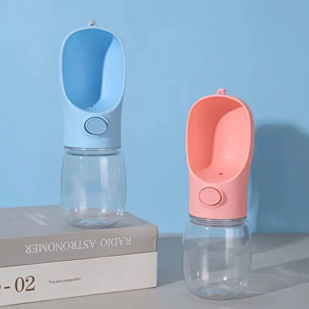 Taşınabilir Butonlu 350 ml Evcil Hayvan Suluğu (5365)