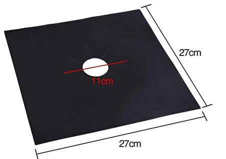 Ocak Koruyucu Folyo Yanmaz Yapışmaz 4&amp;apos;lü Set SiYAH (5365)