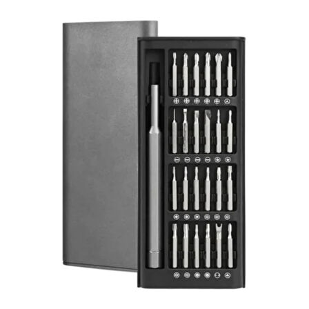 25 Parça 24 farklı uçlu Mıknatıslı 25 in 1  Tornavida Seti (5365)