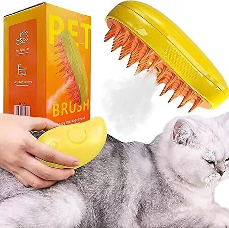 Şarjlı Soğuk Buharlı Kedi Köpek Fırçası Tarağı (5365)
