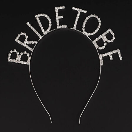 Kristal Taşlı Gümüş Renk Bride To Be Gelin Tacı (5365)