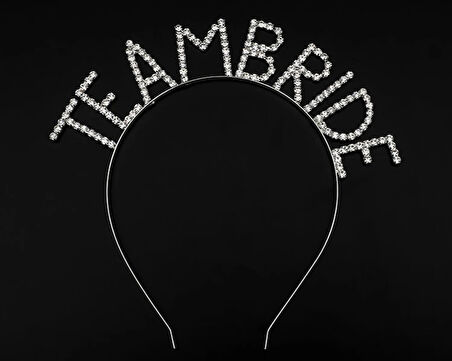 Kristal Taşlı Gümüş Renk Team Bride Gelin Tacı (5365)