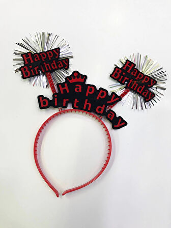 Happy Birthday Neon Renk Doğum Günü Tacı 12 Adet (5365)