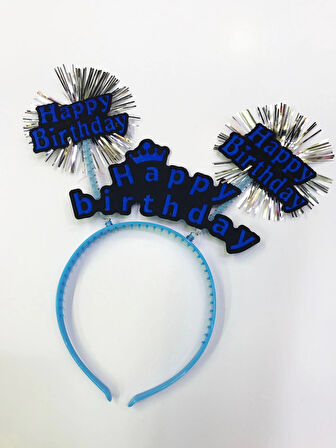 Happy Birthday Neon Renk Doğum Günü Tacı 12 Adet (5365)